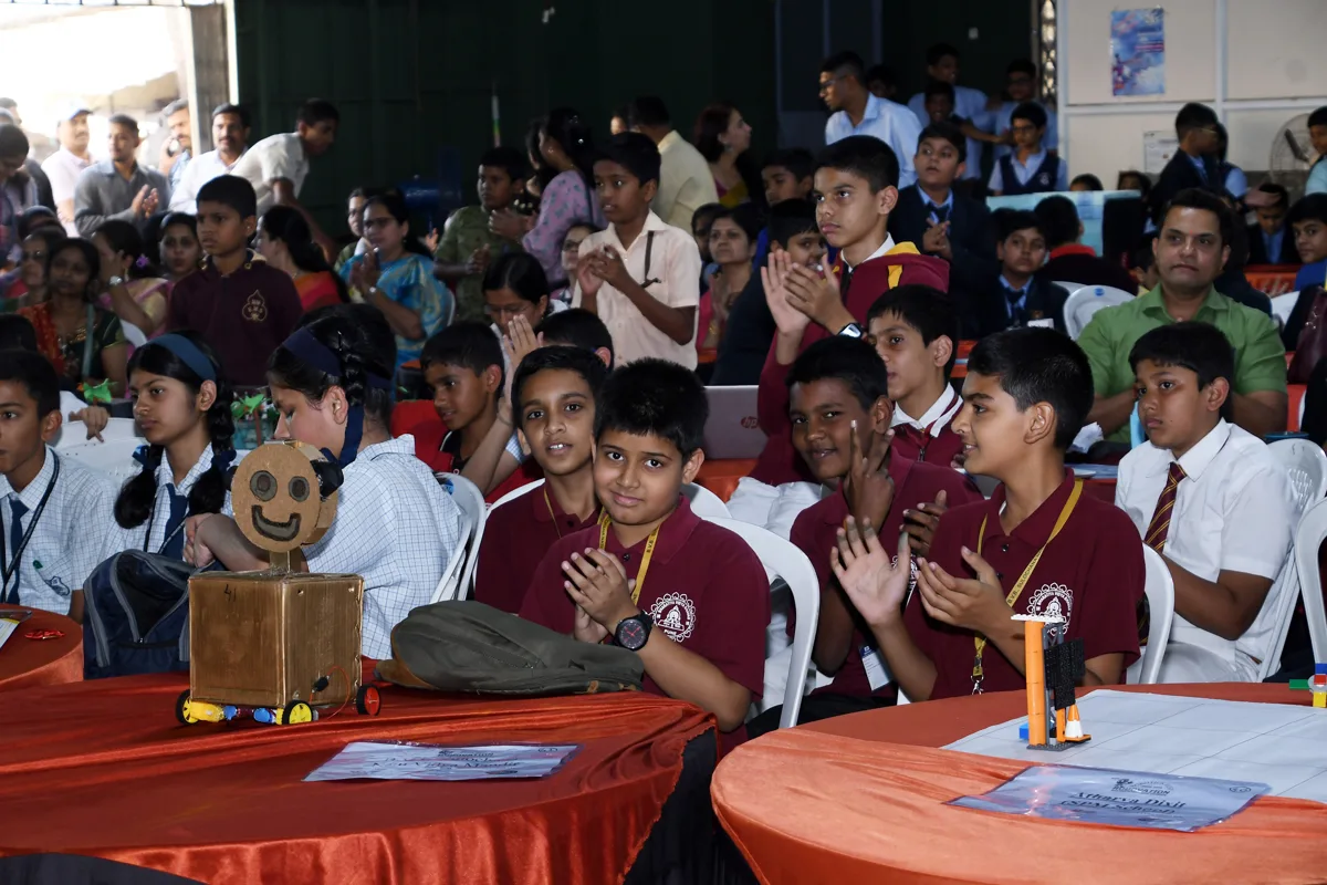 Robotics competition award moment